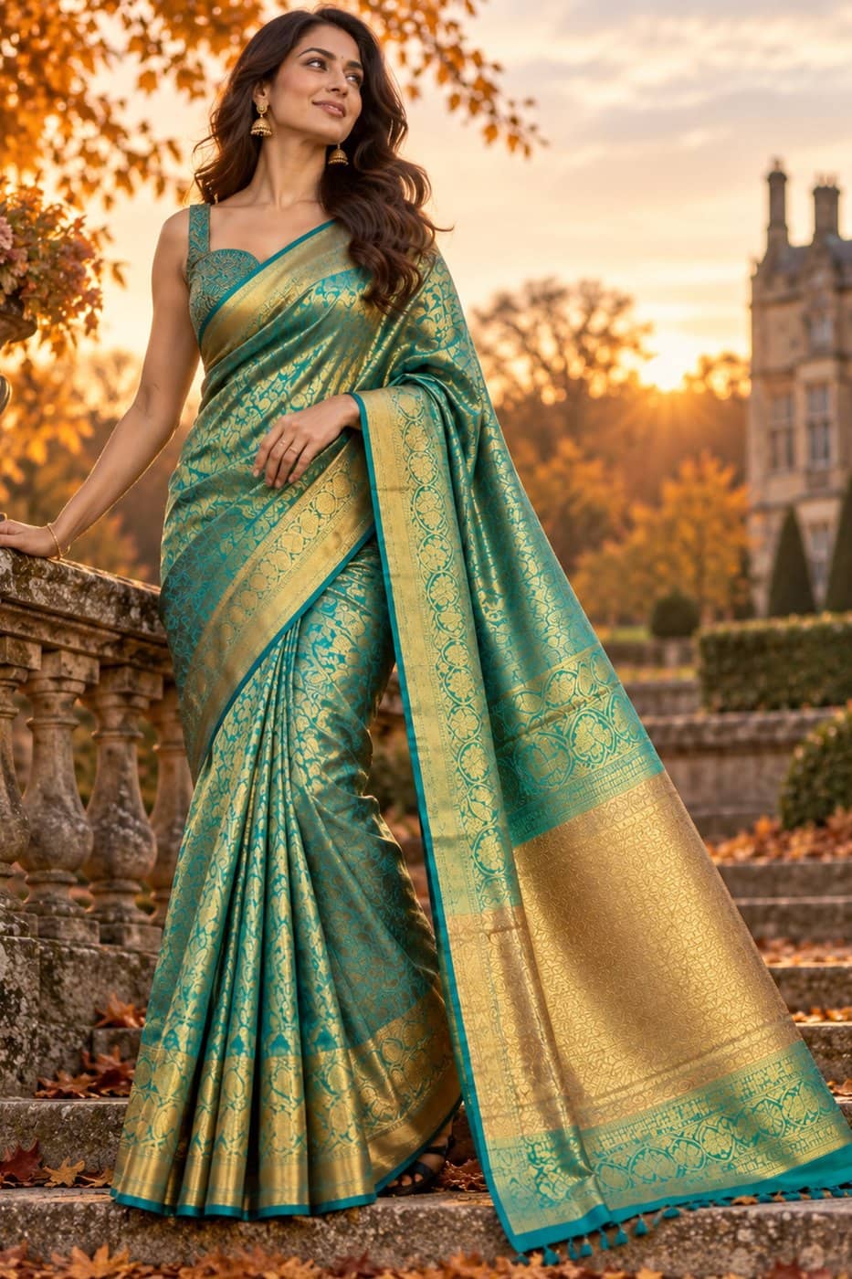 Rama Green Salem Silk Saree