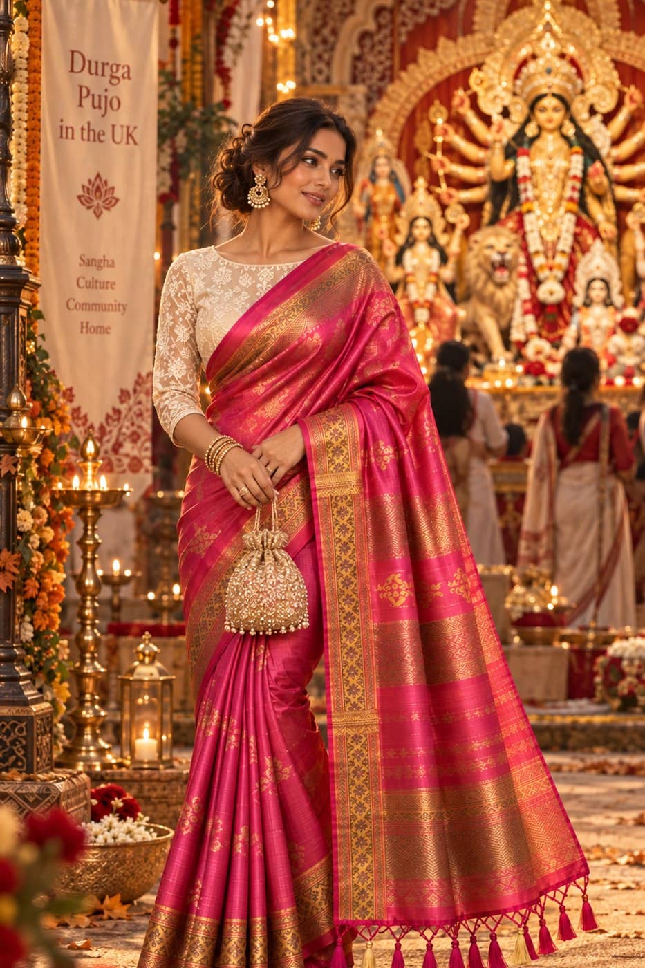 Rani Pink Salem Silk Saree