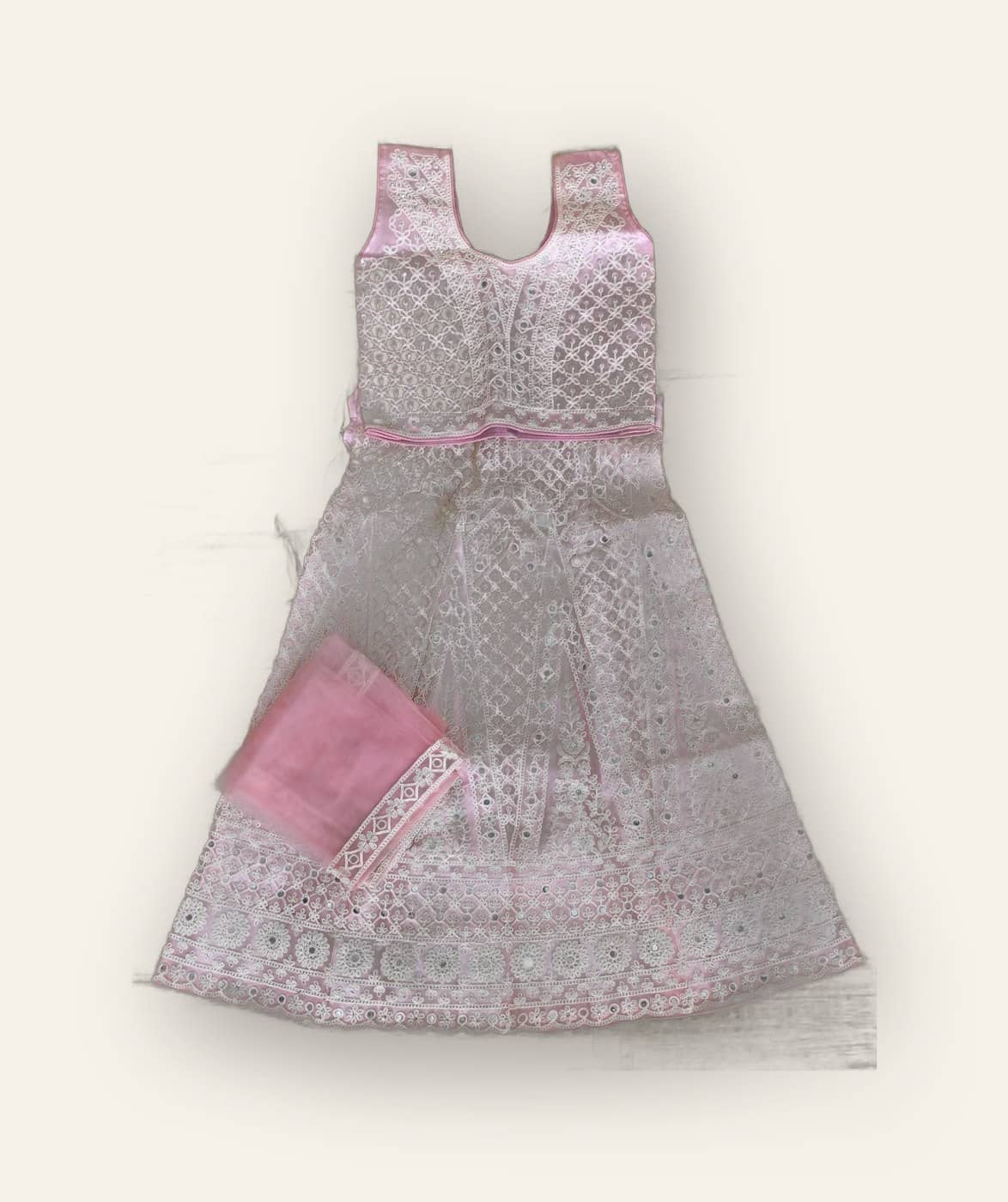 Ivory & Pink Party Frock